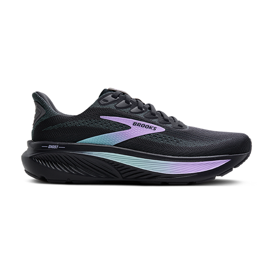 Brooks Women's Ghost 17 - Grey/Clearwater/Purple in Medium