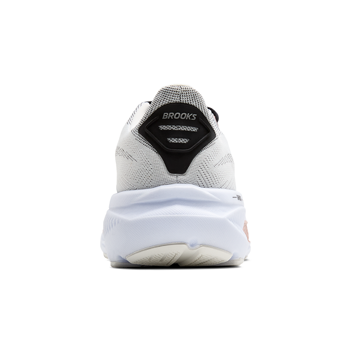 Brooks Women's Ghost 17 in White/Black/Rose Gold *WIDE*