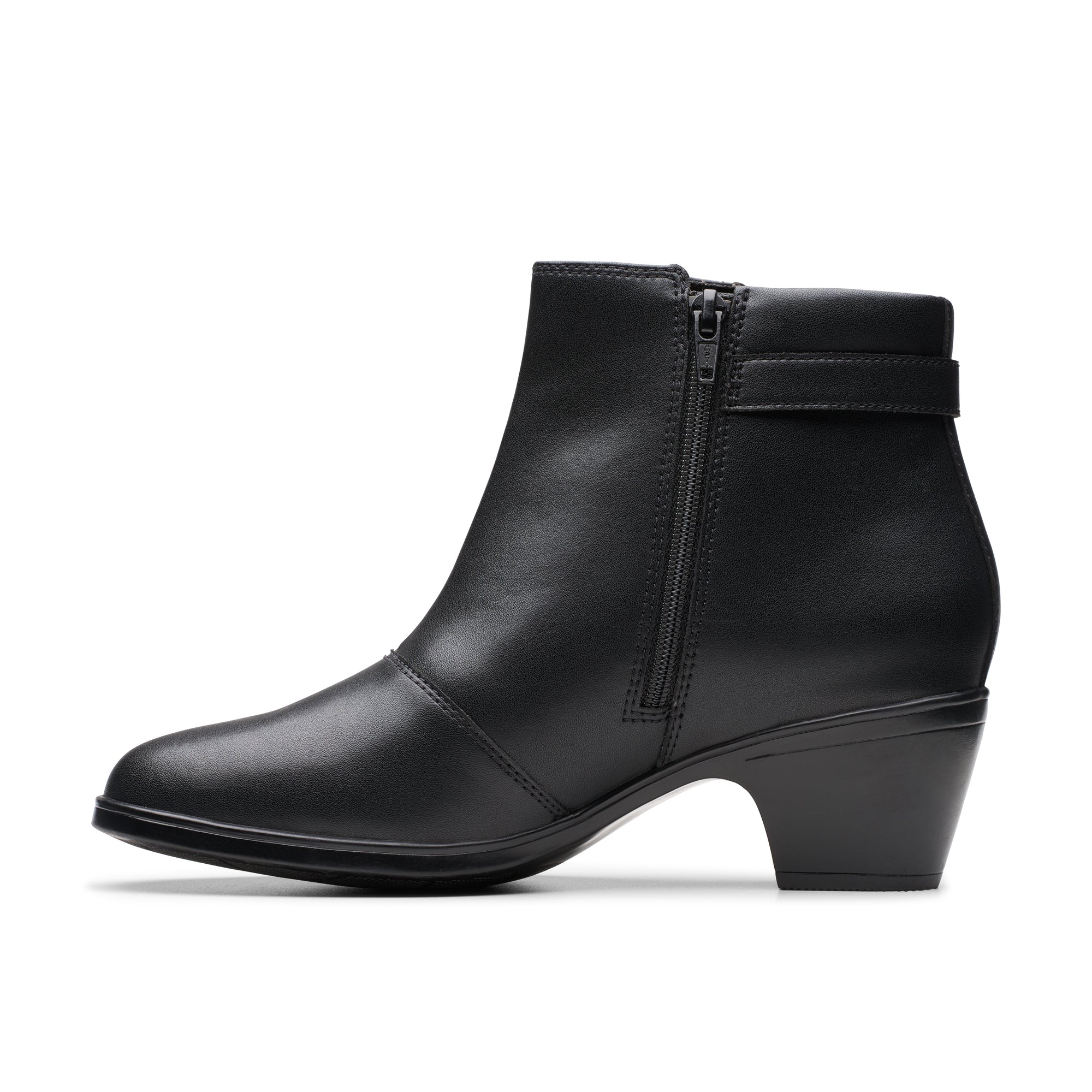 Clarks Emily2 Belle Black Leather *Wide*