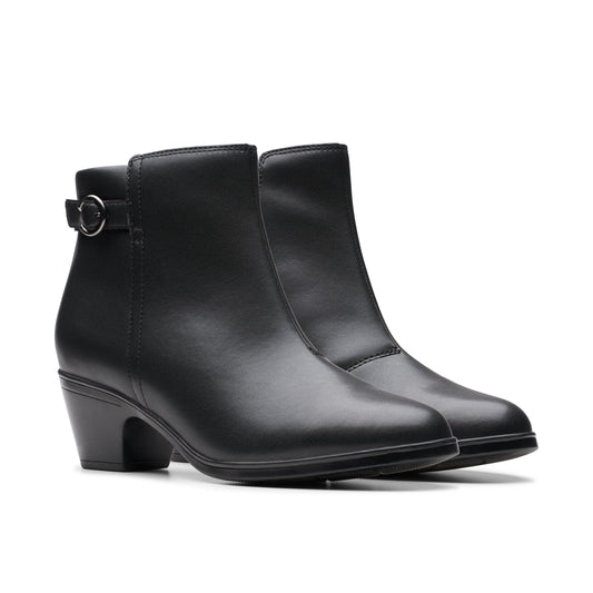 Clarks Emily2 Belle Black Leather *Wide*