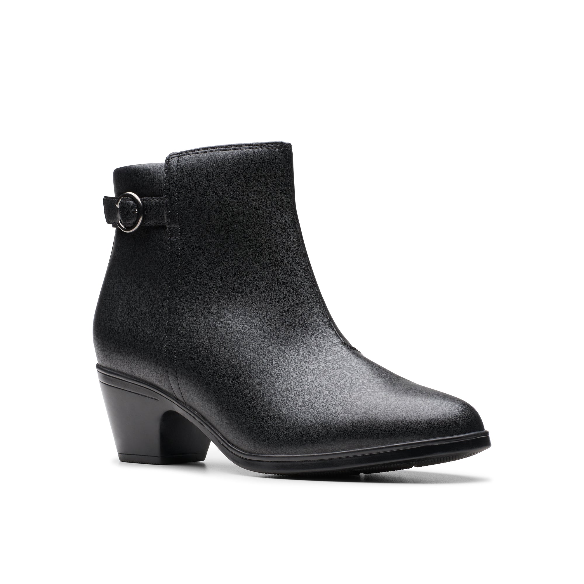 Clarks Emily2 Belle Black Leather *Wide*