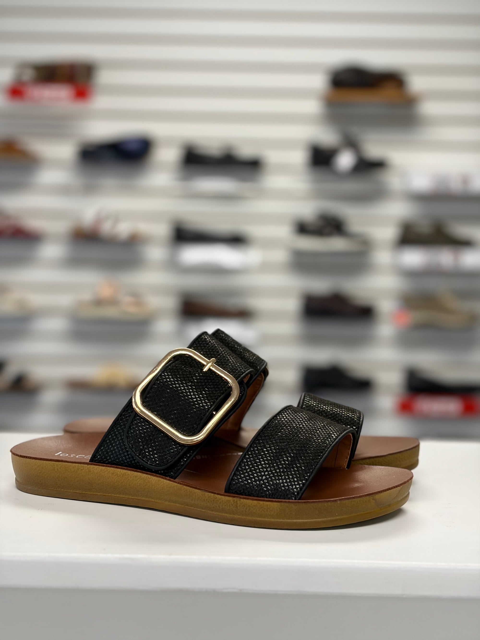 Los Cabos Doti Black Raffia