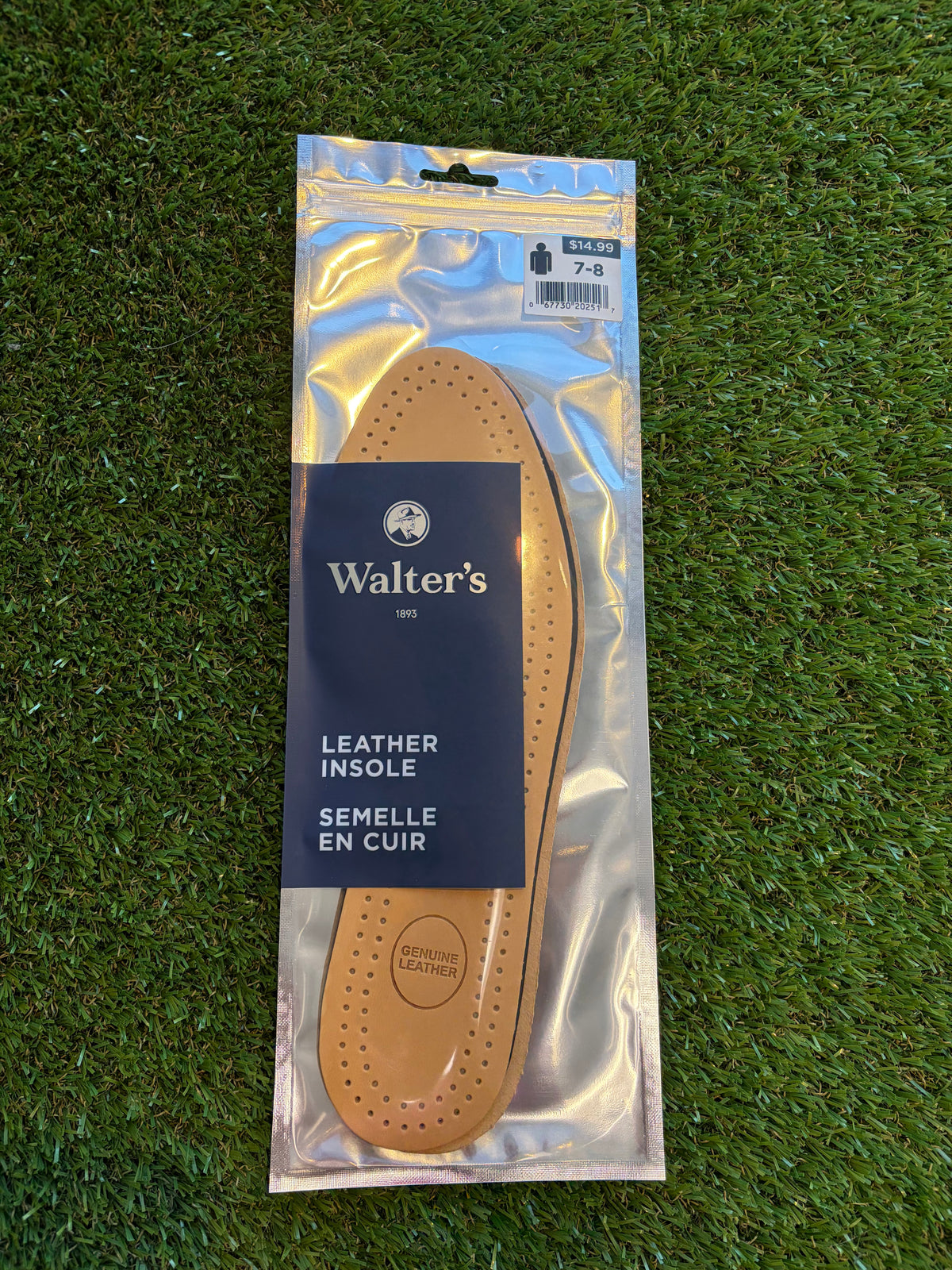 Walter's Shoe Care Leather Insole  Men's 7/8