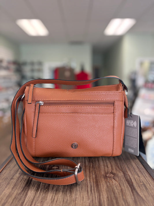 La Diva Horizontal Crossbody - Cognac  R14825