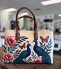 Sishka Peacock Printed Vegan Leather Carryall Tote Bag for Women| 6003-DIG-PRC