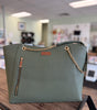 Sishka Women's Vegan Leather Satchel Bag – Shoulder Tote | Green - SL-3030-GRN