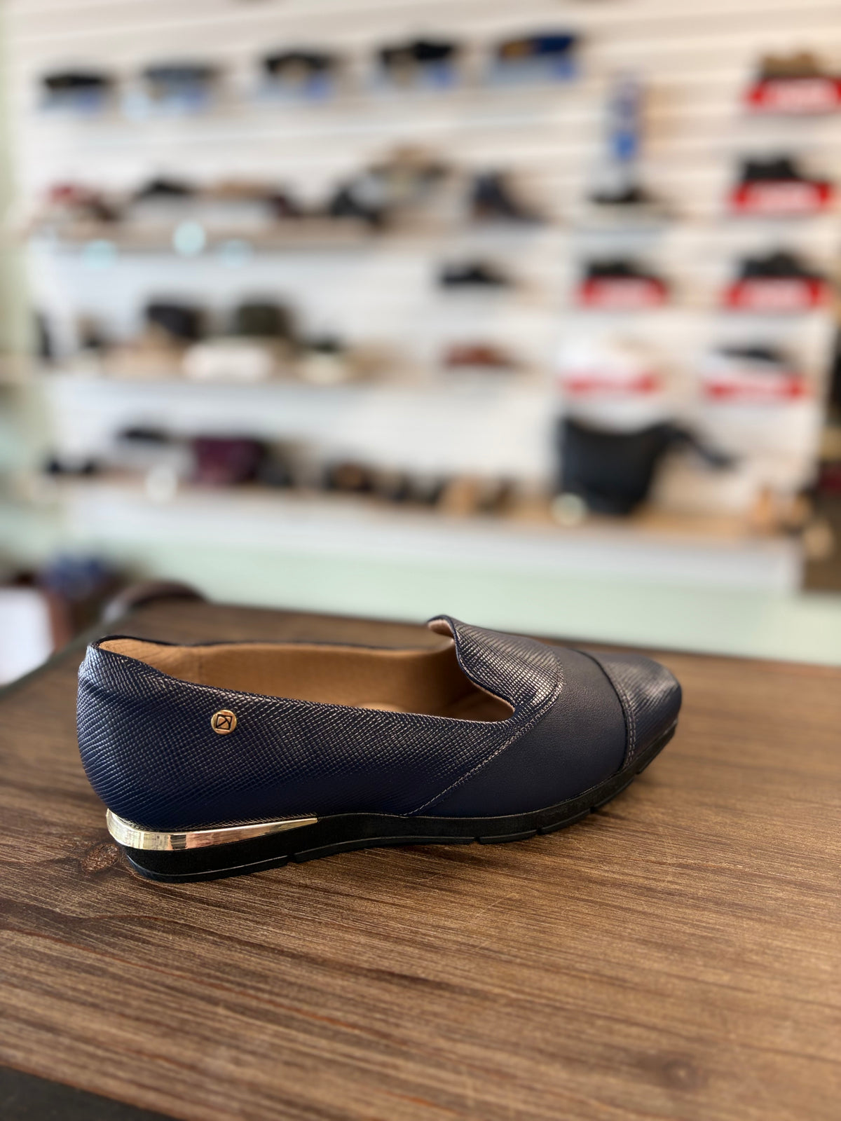 Piccadilly Women's Wedge Dress Shoes in Navy  - Bunion Friendly 147308