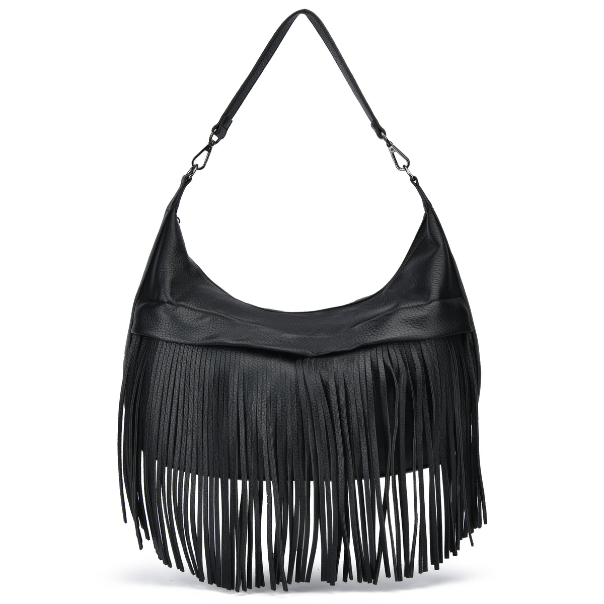 COLAB JOEY  #7600 in Black with Removable Fringe