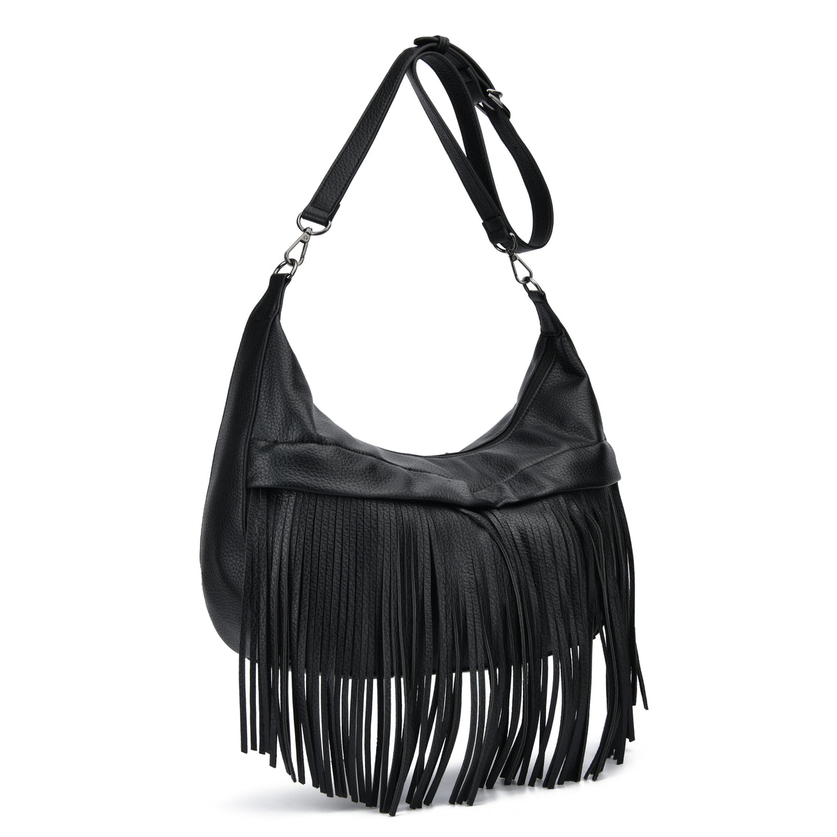 COLAB JOEY  #7600 in Black with Removable Fringe