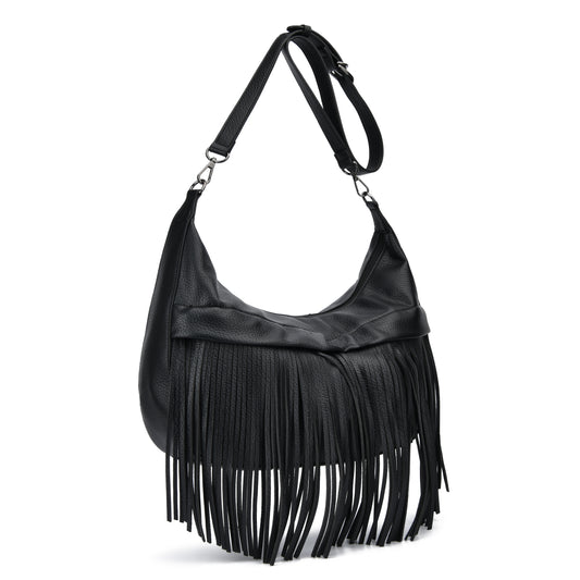 COLAB JOEY  #7600 in Black with Removable Fringe