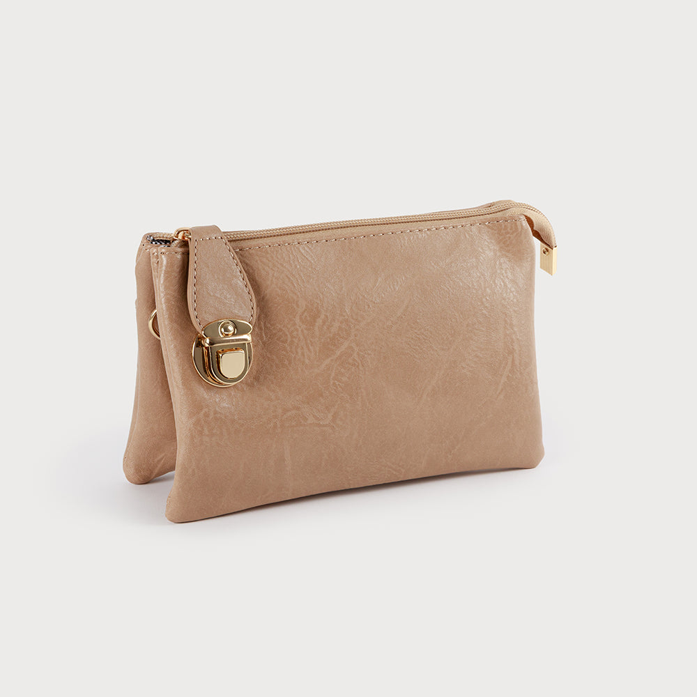 Caracol "The Kelly Bag" Crossbody Bag (Small) Beige