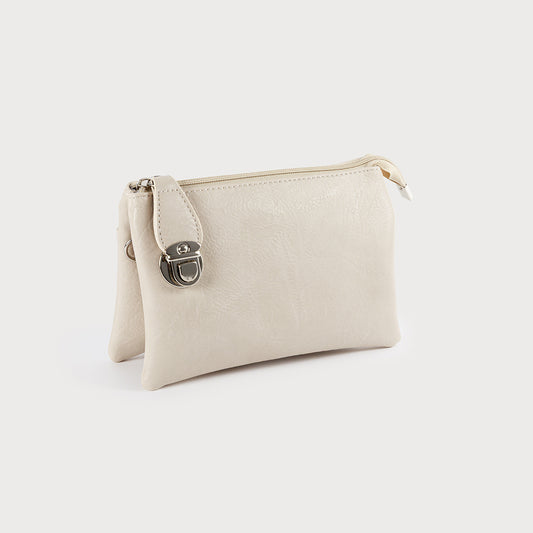 Caracol "The Kelly Bag" Crossbody Bag (Small) Cream