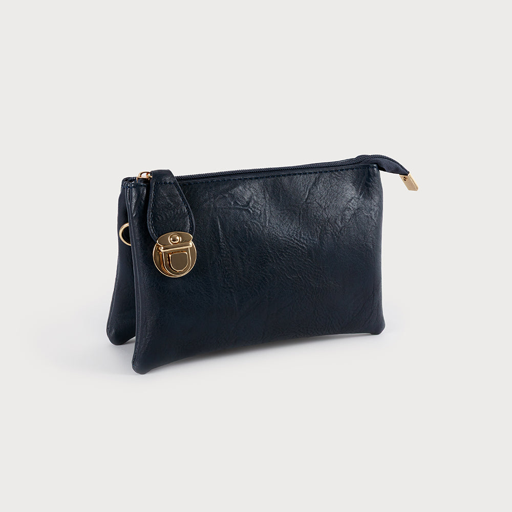 Caracol "The Kelly Bag" Crossbody Bag (Small) Dark Blue