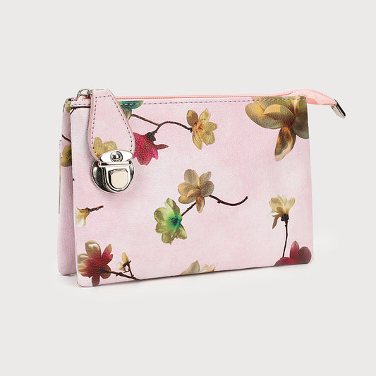 Caracol "The Kelly Bag" Crossbody Bag (Small) Flower Pink