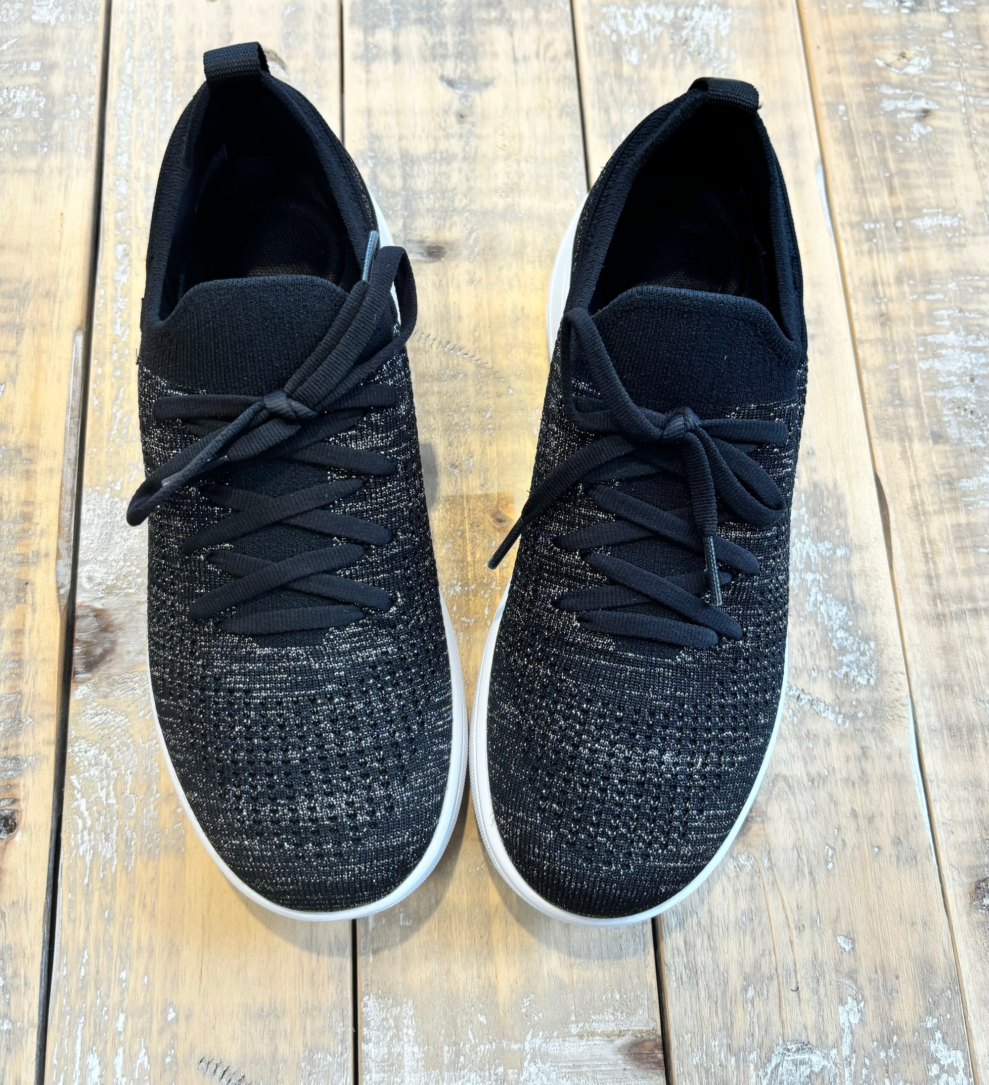 Fit Flop Women's Super-Q Slip On Laced Sneakers - Black