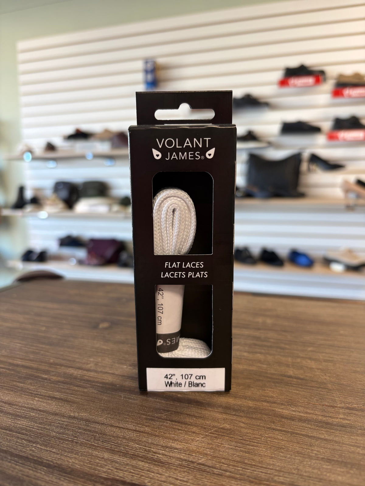250284 - Volant James Flat Thick 42" / 107cm Laces WHITE