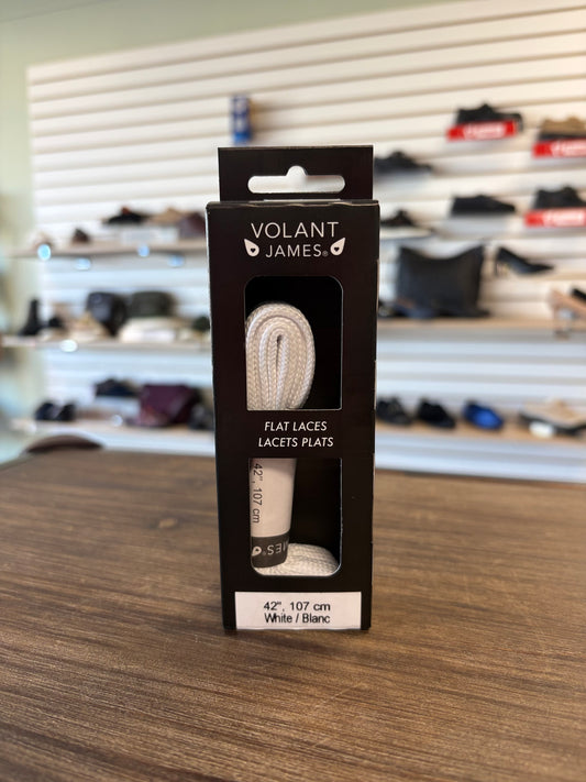 250284 - Volant James Flat Thick 42" / 107cm Laces WHITE