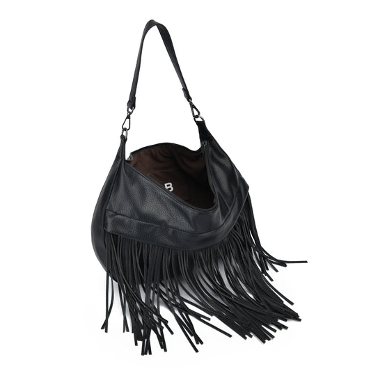 COLAB JOEY  #7600 in Black with Removable Fringe