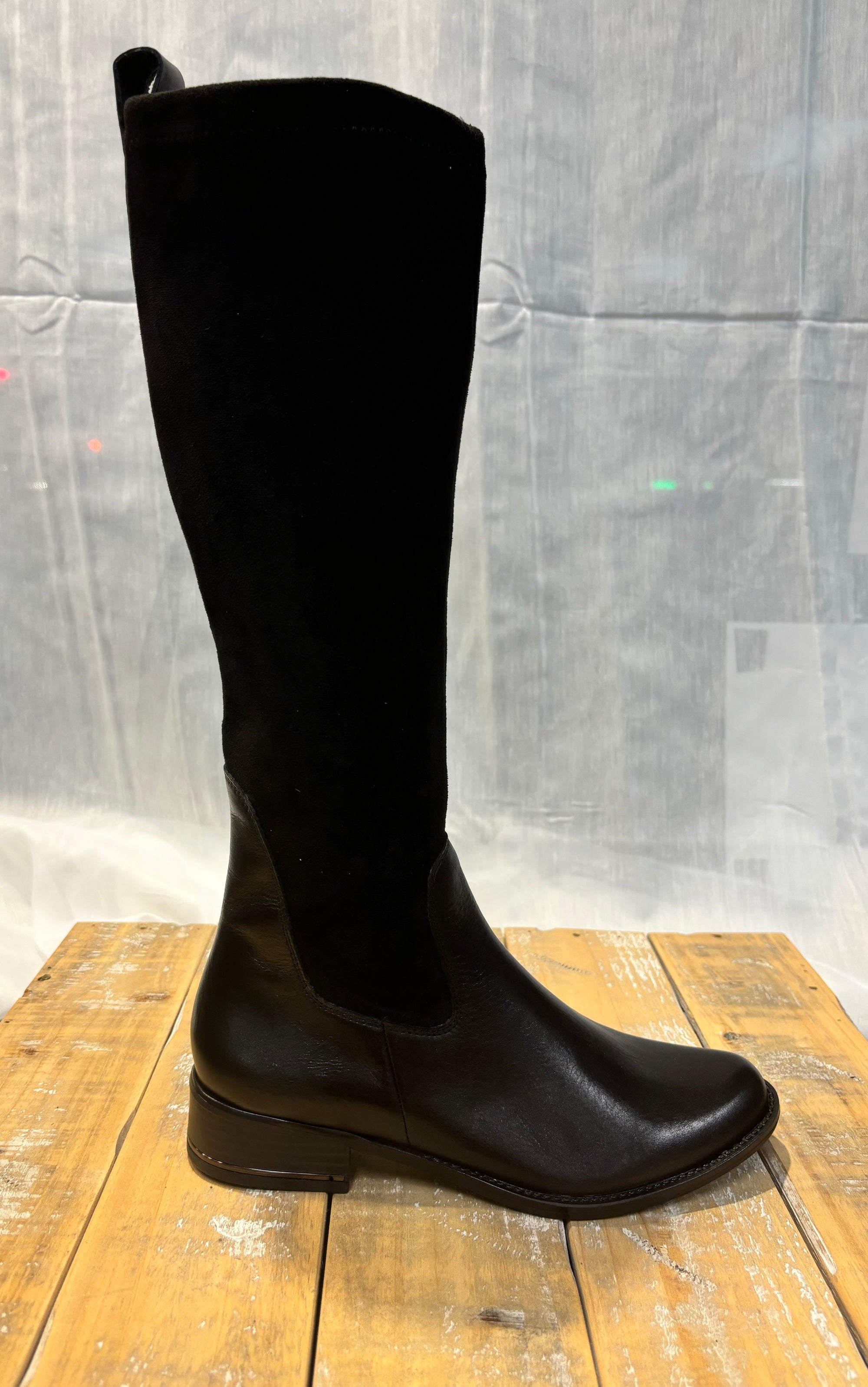 Caprice Women's Tall Black Stretch Boot