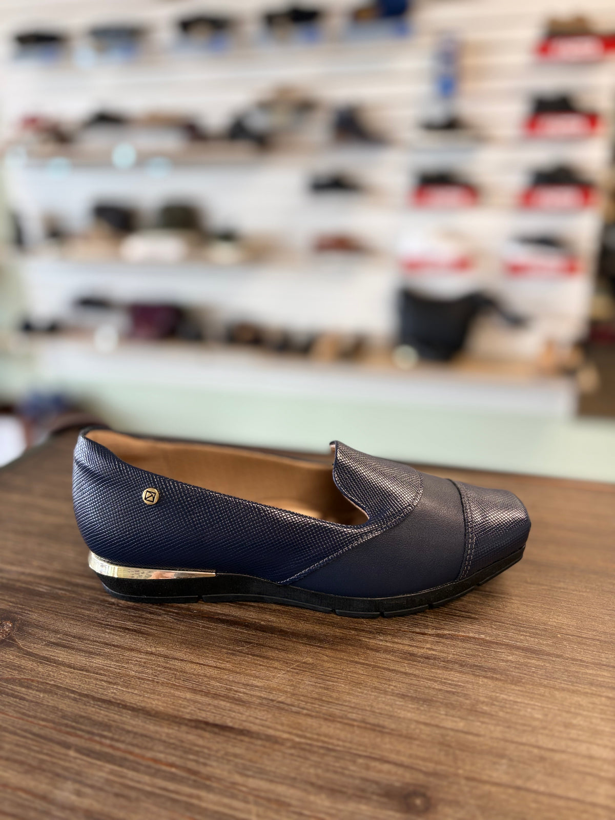 Piccadilly Women's Wedge Dress Shoes in Navy  - Bunion Friendly 147308