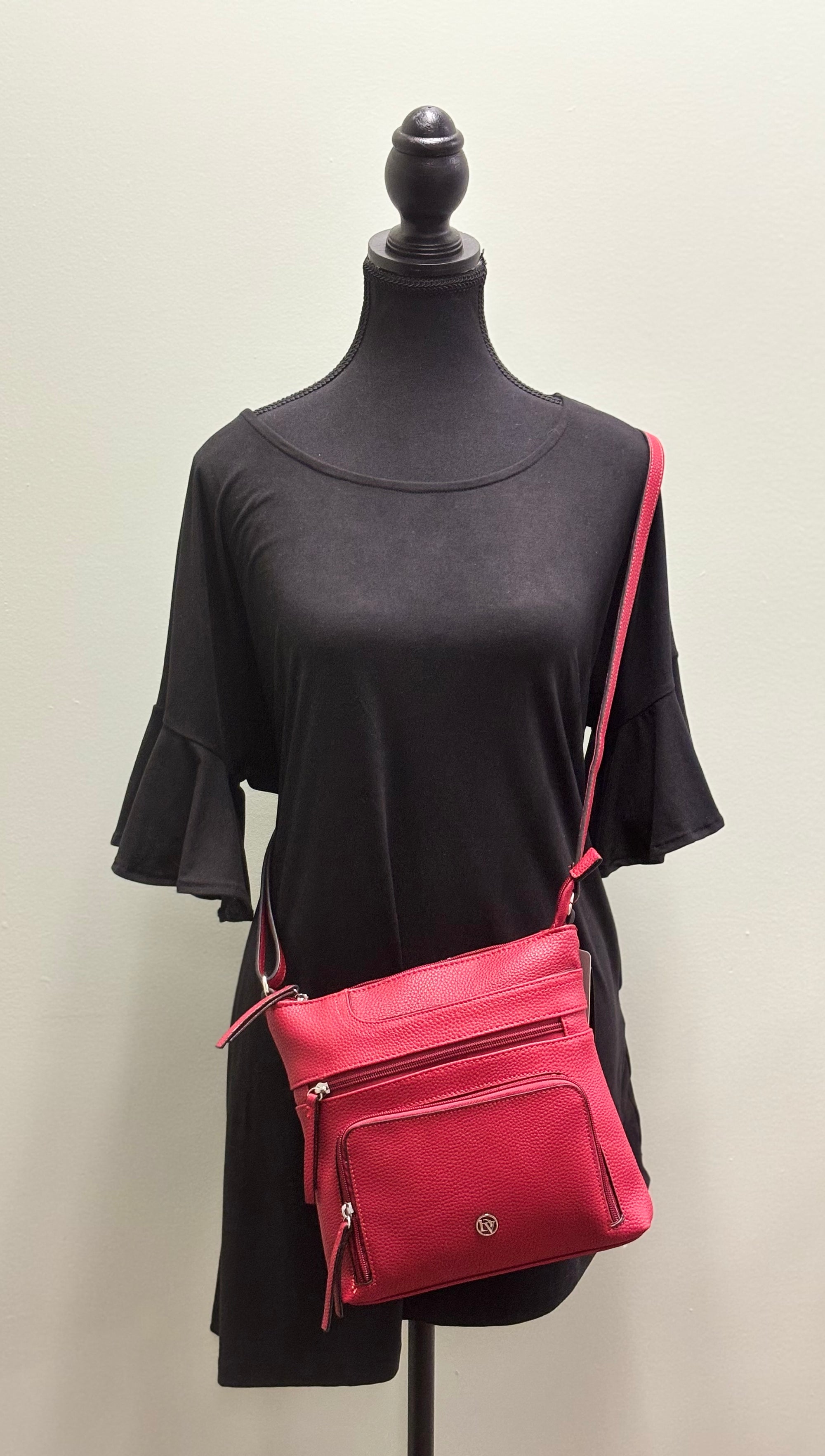 La Diva Medium Crossbody Red R15017