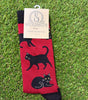 Socksmith Men's Black Cat in Red