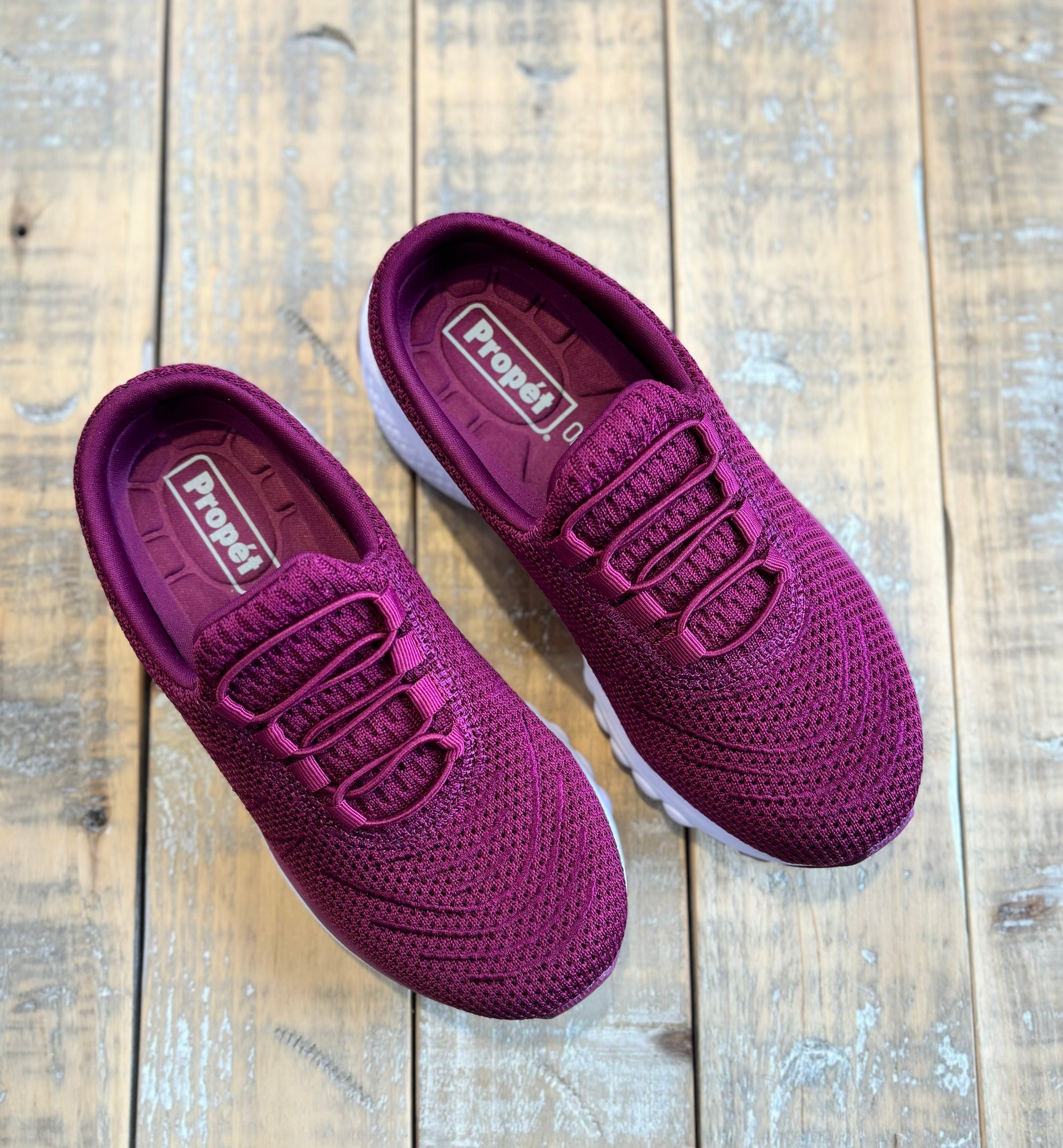 Propet Women's Tour Knit Slide in Wine *LAST PAIR SIZE 11*