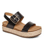 Aetrex Vania Arch Support Platform Sandal in Black