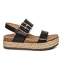 Aetrex Vania Arch Support Platform Sandal in Black