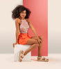 Aetrex Vania Arch Support Platform in Cream