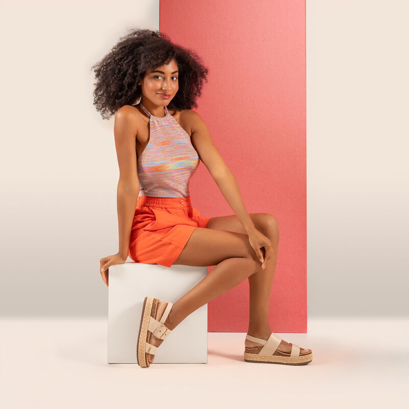 Aetrex Vania Arch Support Platform in Cream