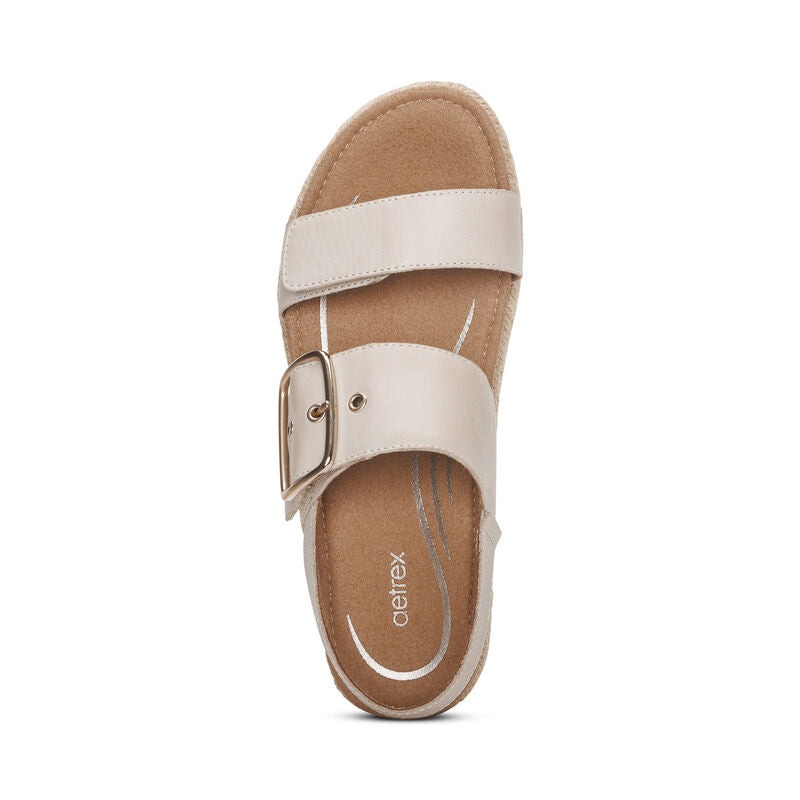 Aetrex Vania Arch Support Platform in Cream