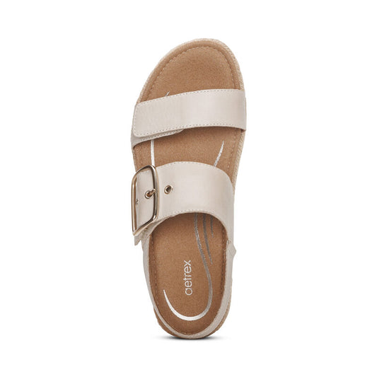 Aetrex Vania Arch Support Platform in Cream