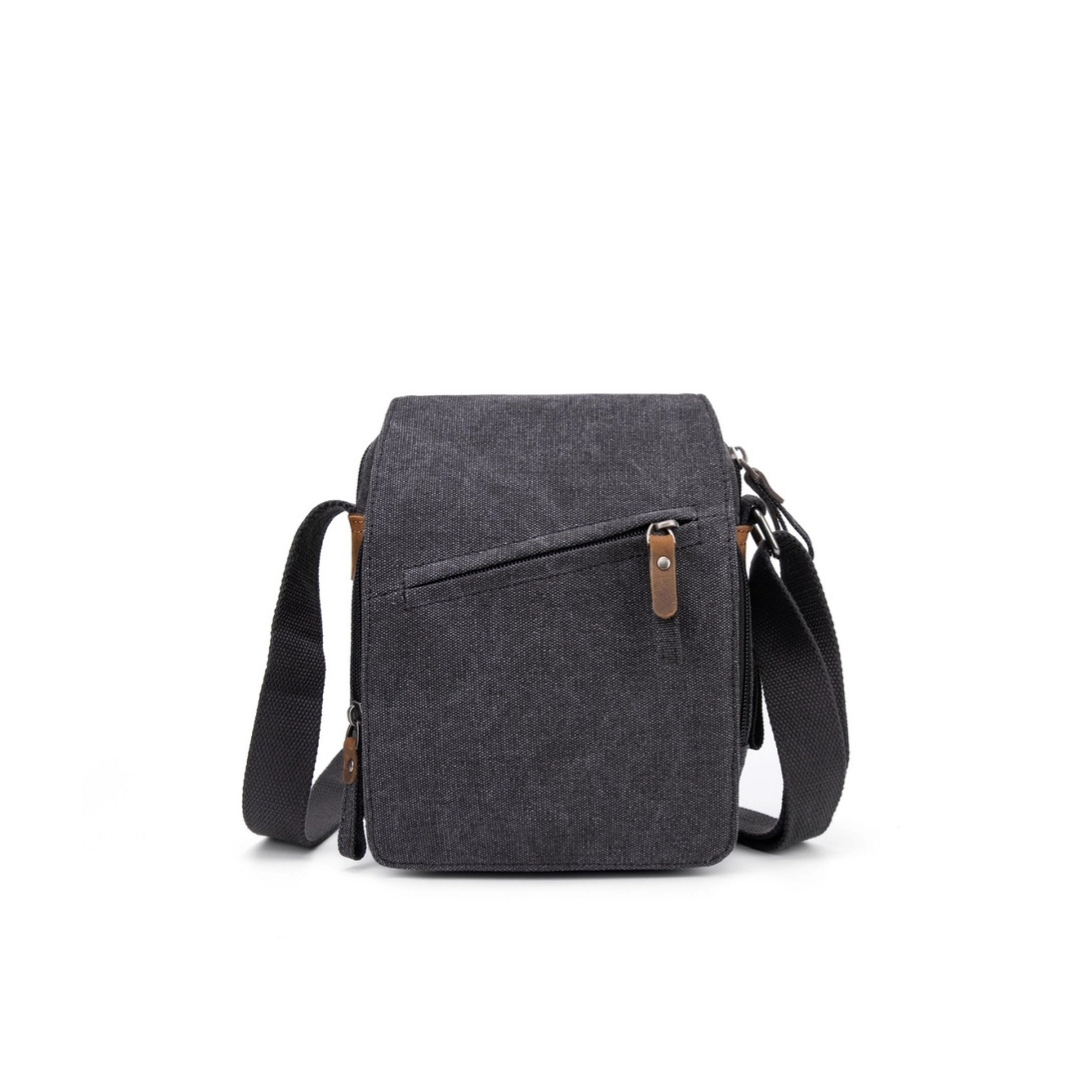 DAVAN Small Canvas Shoulder Bag BLACK - SB 393A