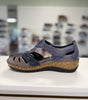Propet Women's Jenna Closed Toe Sandal in Denim Leather *EXTRA WIDE / 2E*
