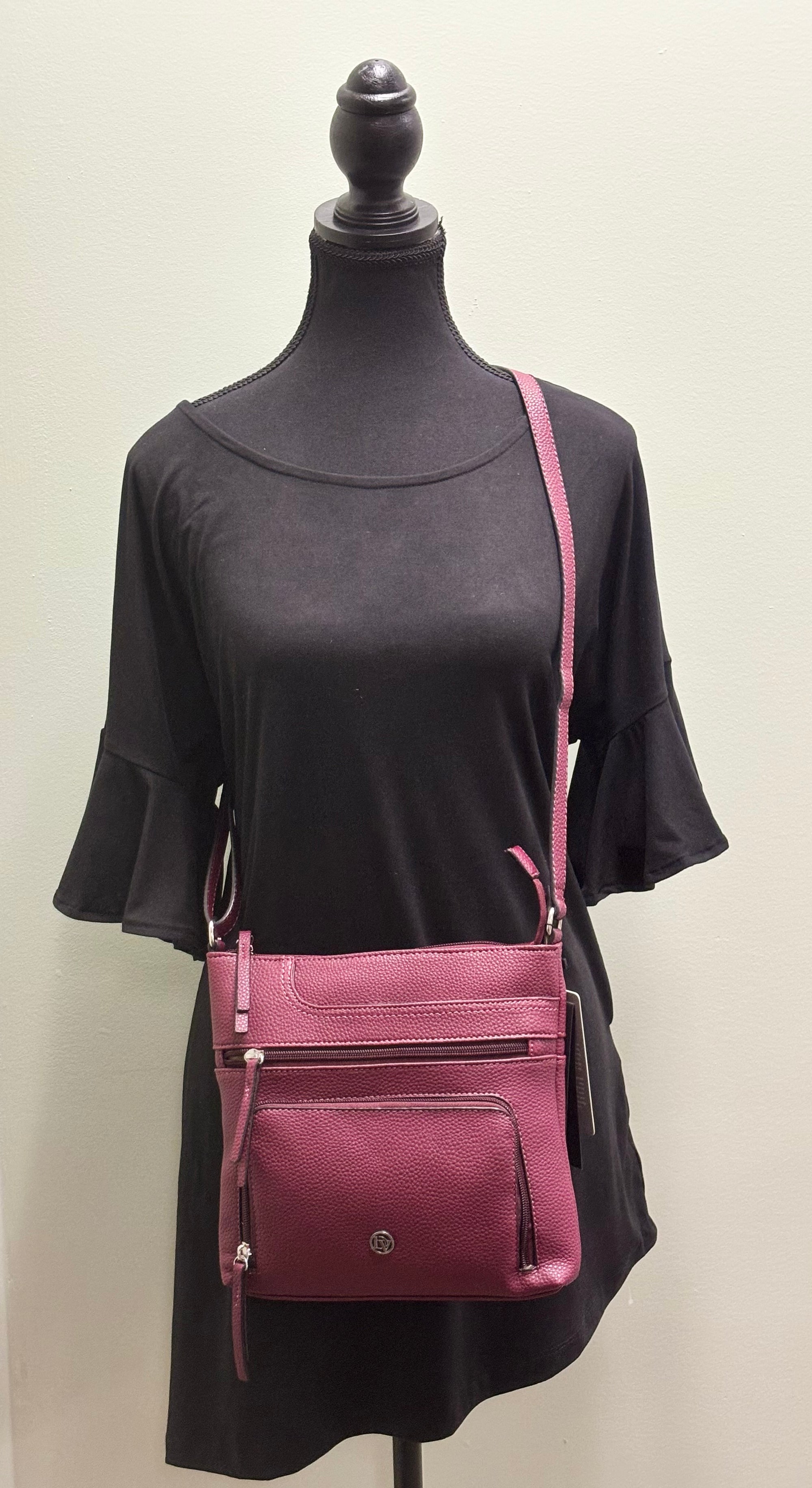 La Diva Medium Crossbody Wine R15017