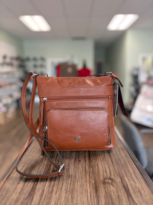 La Diva Medium Crossbody Cognac R15017