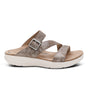 Aetrex Jenny Adjustable Slide in Taupe  (with BioRocker™ Technology)