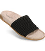Vionic Evie Knit Slide Sandal in Black