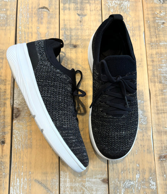 Fit Flop Women's Super-Q Slip On Laced Sneakers - Black Metallic