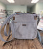 DAVAN Small Canvas Shoulder Bag CHARCOAL - SB 609