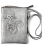 Memories Crossbody Purse / Grey - Cat Laser Cut Cross Body Cell Phone Bag