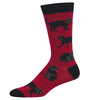 Socksmith Men's Black Cat in Red