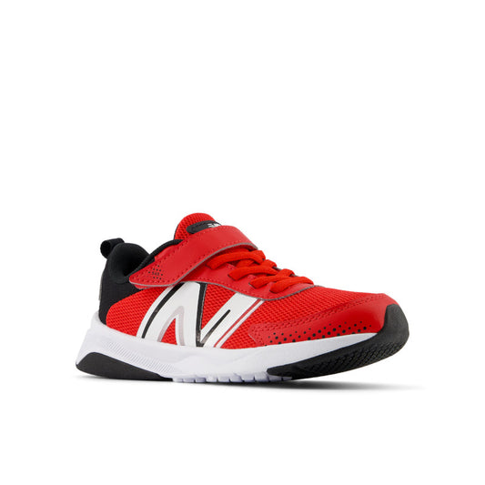PT545BR1 New Balance Little Kids' Dynasoft 545 Bungee Lace with Top Strap - True Red/Black *WIDE*