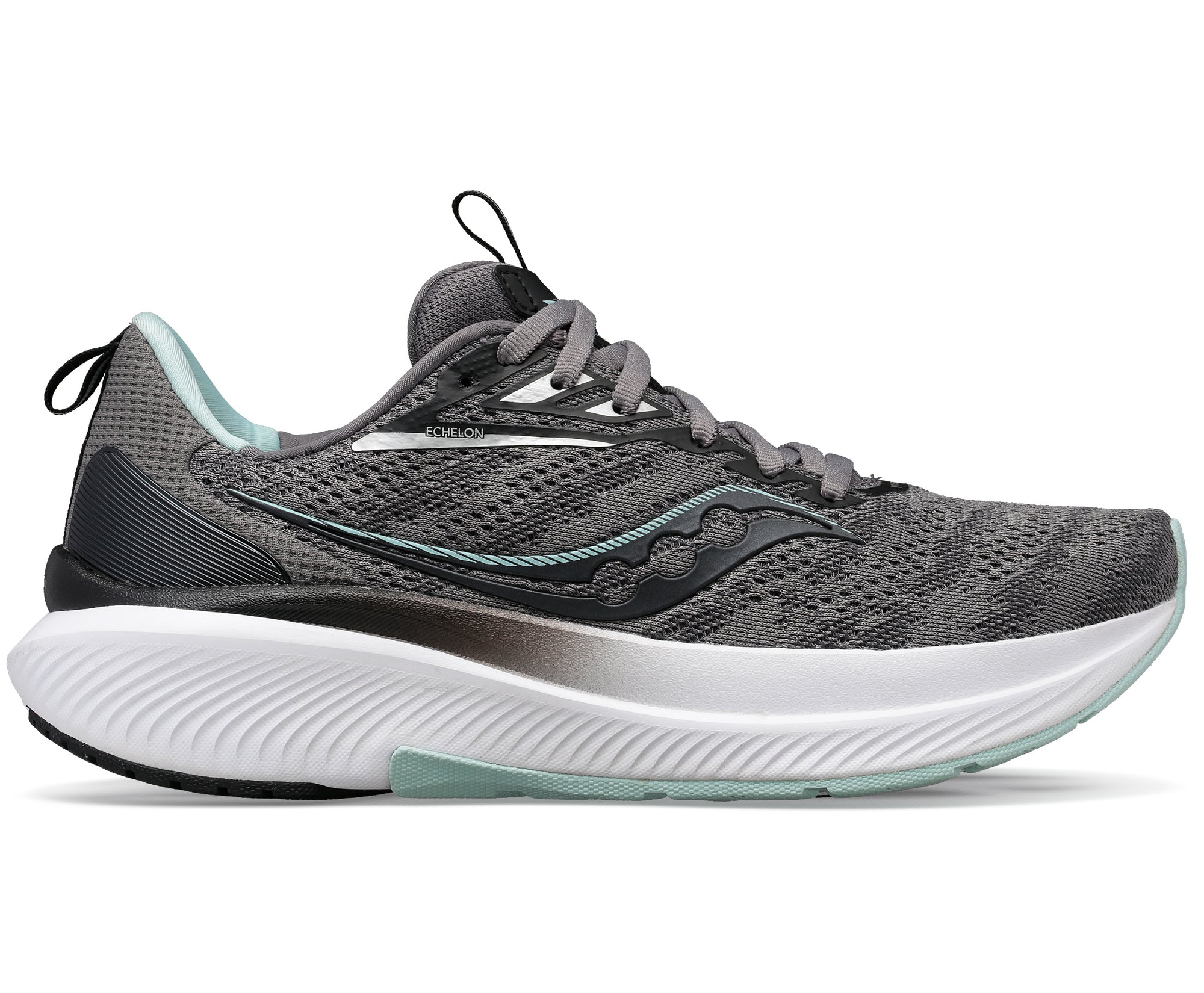 Saucony Women's Echelon 9 in Wide (Charcoal/Ice)