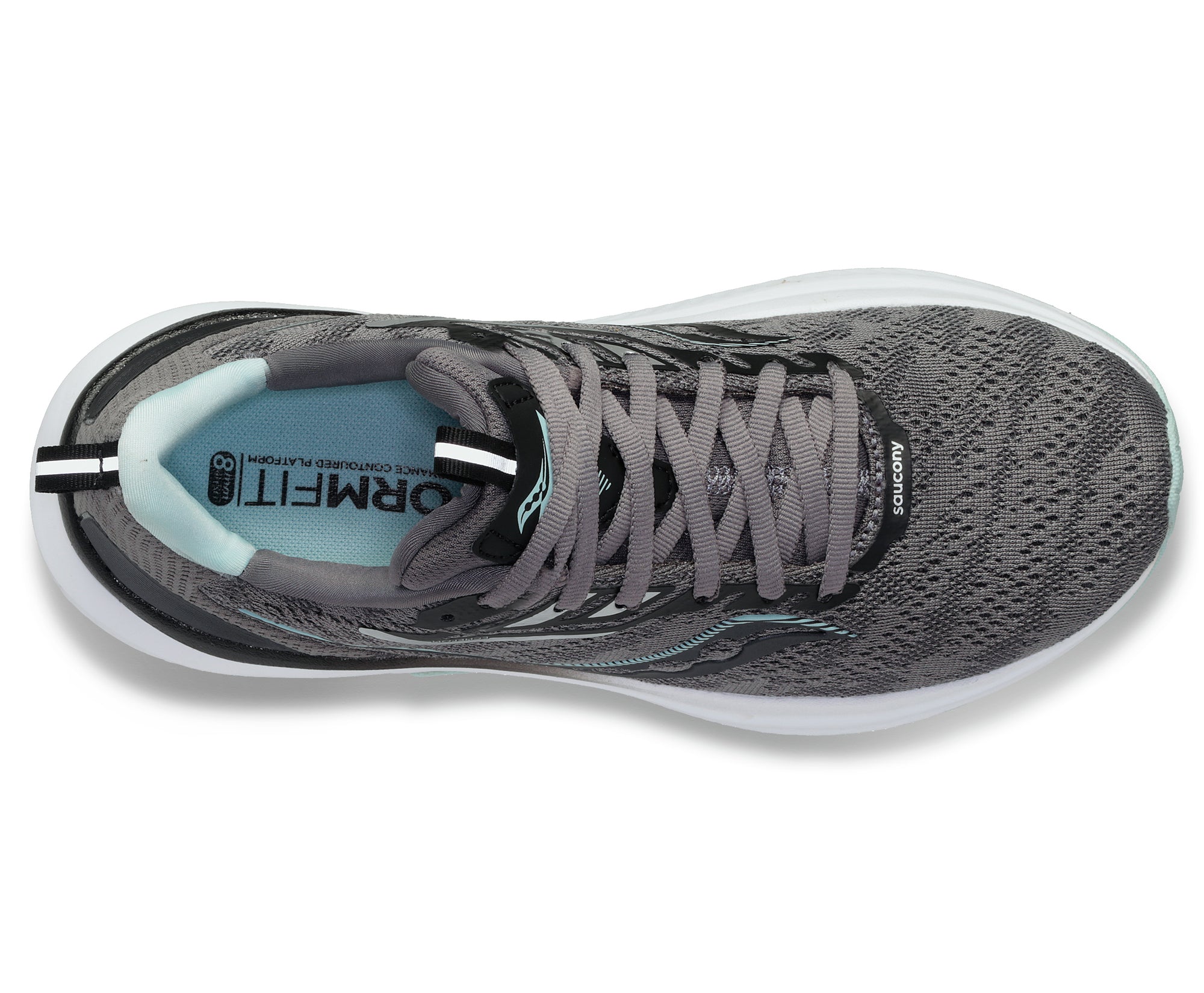Saucony Women's Echelon 9 in Wide (Charcoal/Ice)