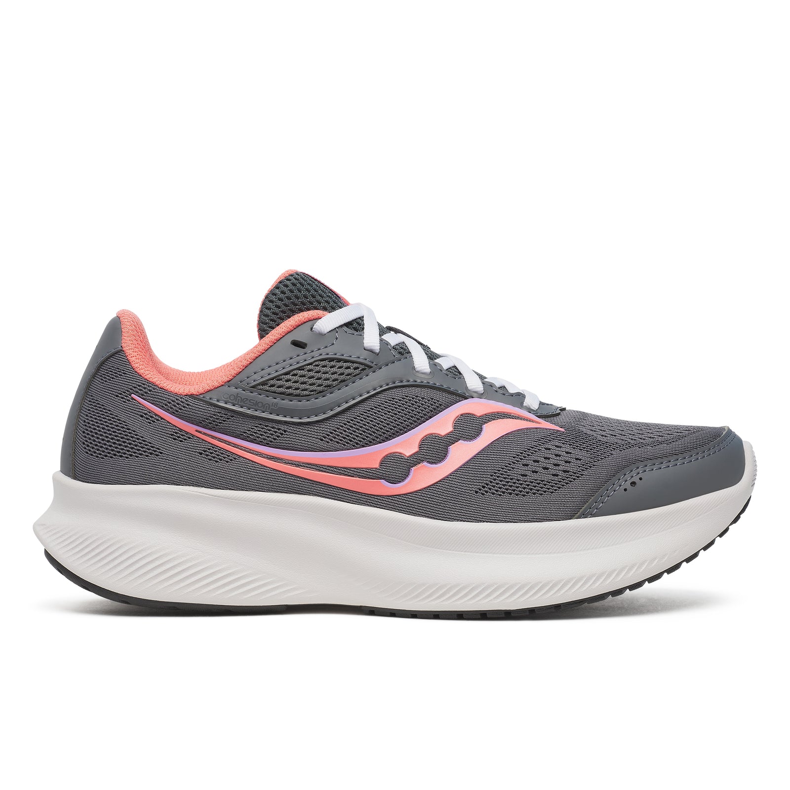 Saucony Women's Cohesion 18 Carbon/Salmon *MEDIUM*