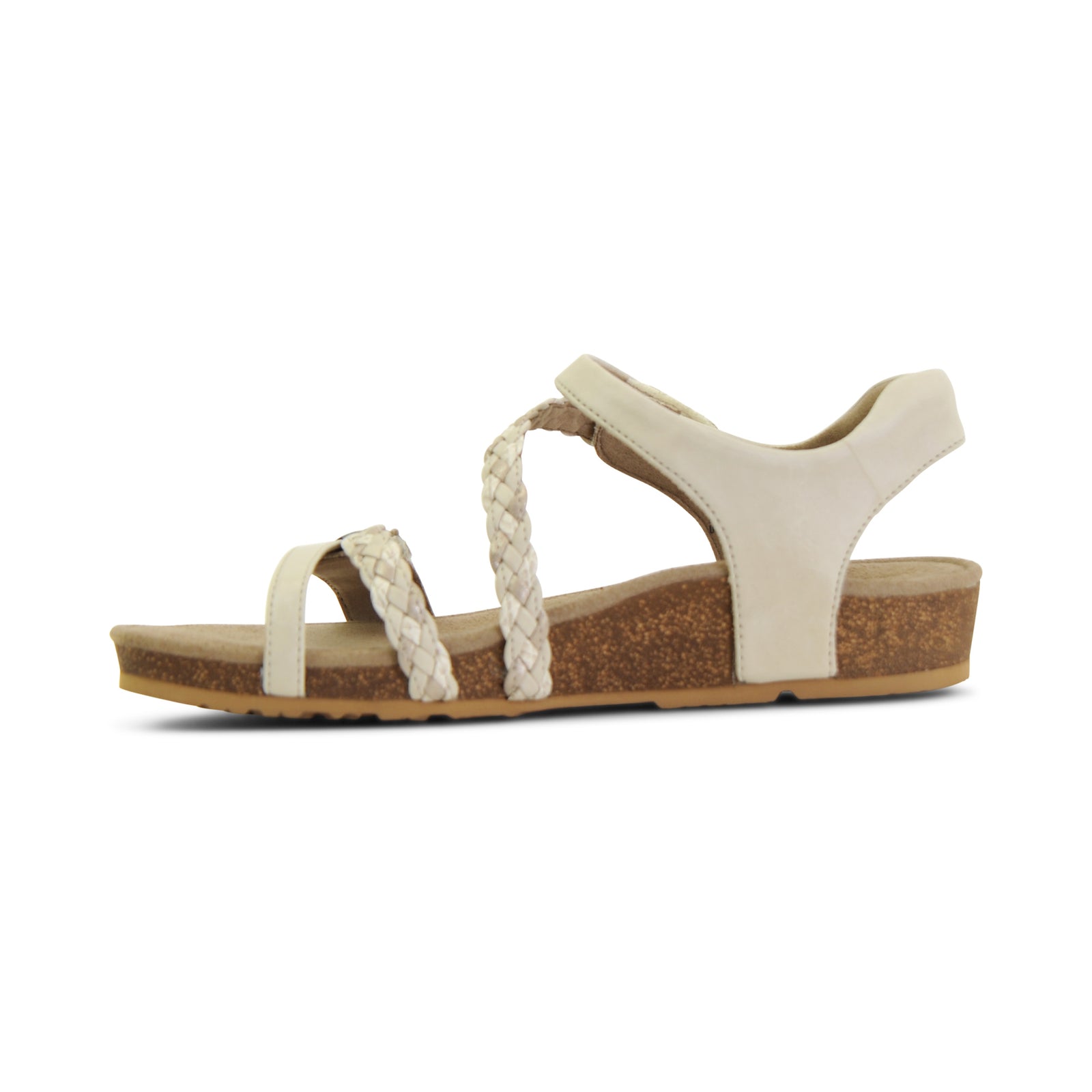 Aetrex Jillian Quarter Strap Braid Ivory