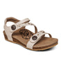 Aetrex Jillian Quarter Strap Braid Ivory