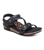 Aetrex Jillian Quarter Strap Braid Black